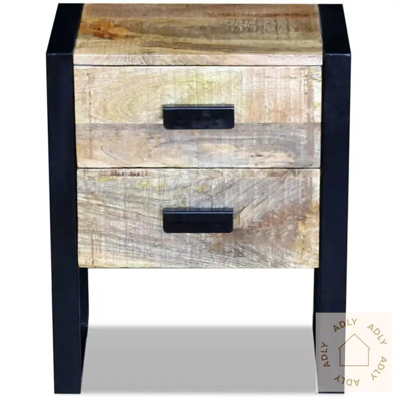 Sidebord Med 2 Skuffer Heltre Mango 43X33X51 Cm