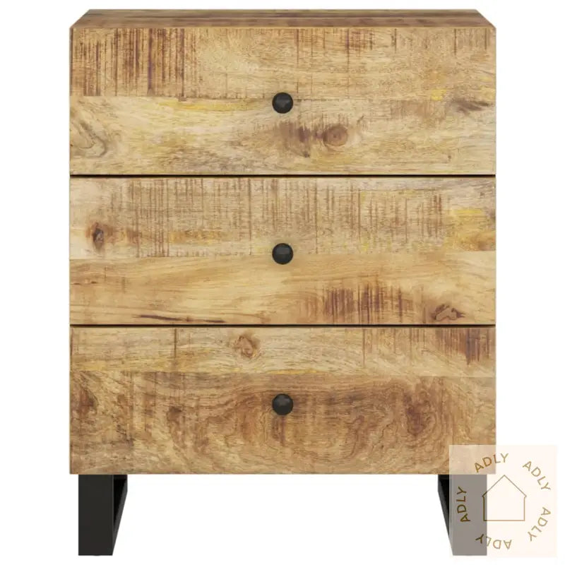 Nattbord 50X33X62 Cm Heltre Mango Og Konstruert Tre