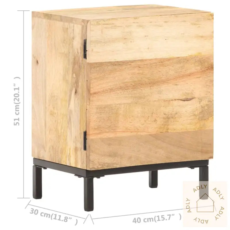 Nattbord 40X30X51 Cm Heltre Mango