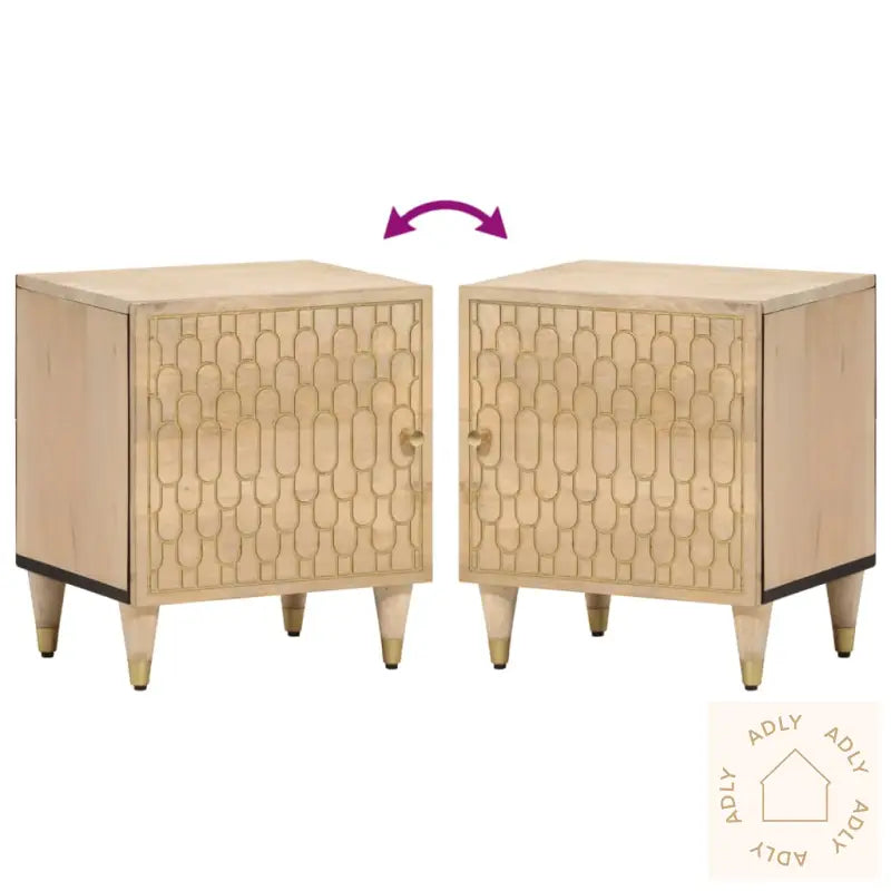 Nattbord 40X33X46 Cm Heltre Mango