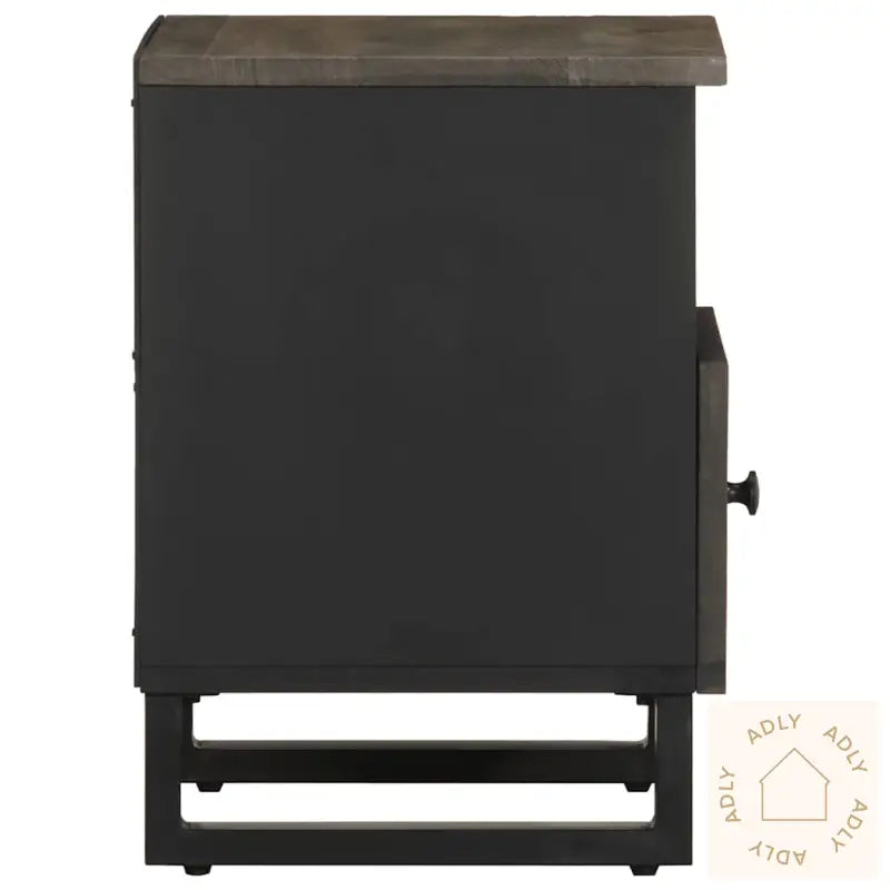 Nattbord 2 Stk Svart 40X33X46 Cm Heltre Mango