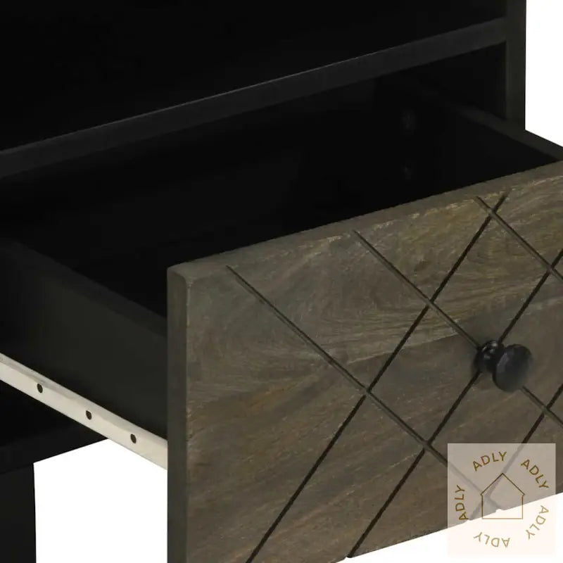 Nattbord 2 Stk Svart 40X33X46 Cm Heltre Mango