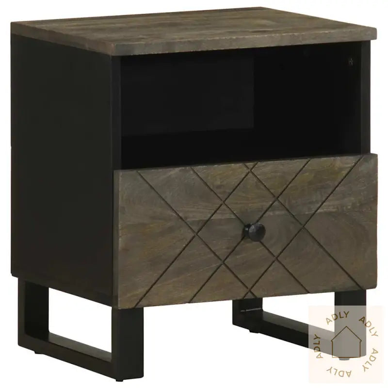 Nattbord 2 Stk Svart 40X33X46 Cm Heltre Mango
