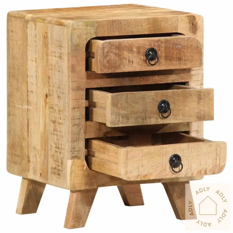 Nattbord 37X32X50 Cm Grovt Heltre Mangotre