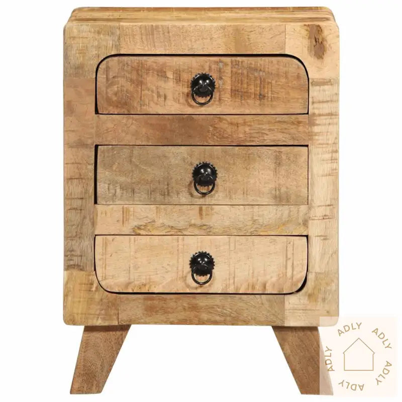Nattbord 37X32X50 Cm Grovt Heltre Mangotre