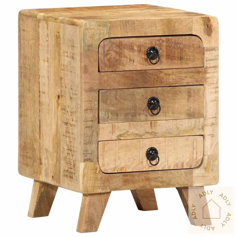 Nattbord 37X32X50 Cm Grovt Heltre Mangotre