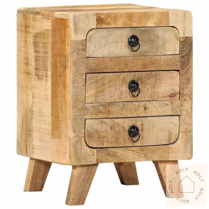 Nattbord 37X32X50 Cm Grovt Heltre Mangotre