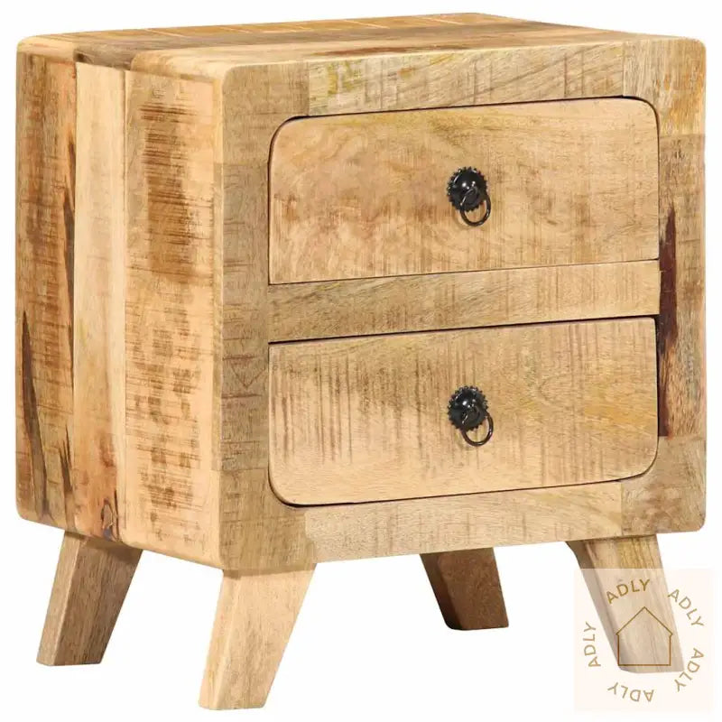 Nattbord 40X32X46 Cm Grovt Heltre Mangotre