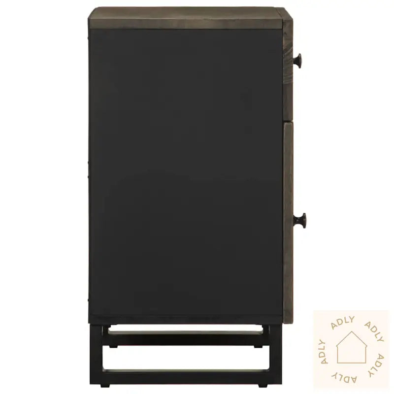 Nattbord Svart 50X33X60 Cm Heltre Mango
