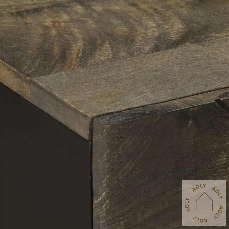 Nattbord Svart 50X33X60 Cm Heltre Mango