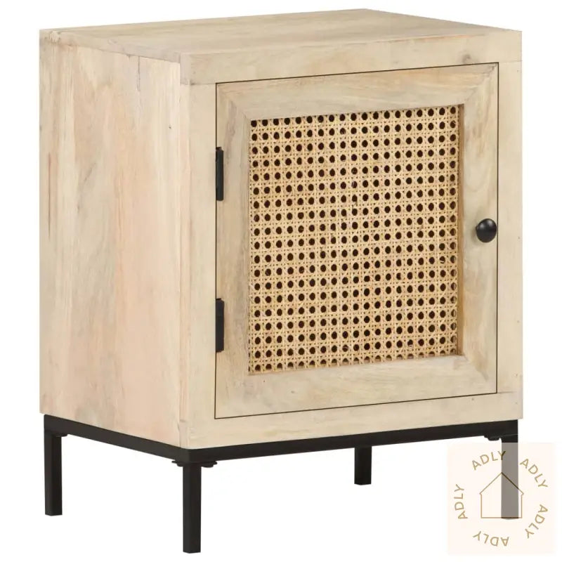 Nattbord 40X30X50 Cm Heltre Mango Og Naturlig Stokk