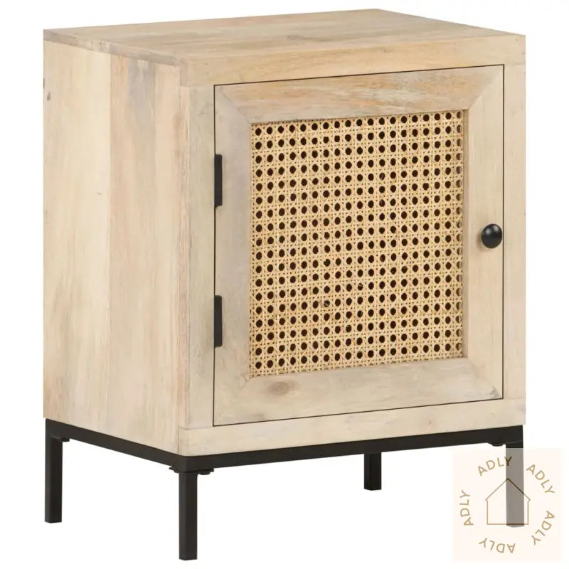Nattbord 40X30X50 Cm Heltre Mango Og Naturlig Stokk