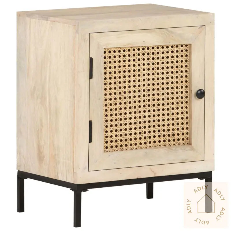 Nattbord 40X30X50 Cm Heltre Mango Og Naturlig Stokk