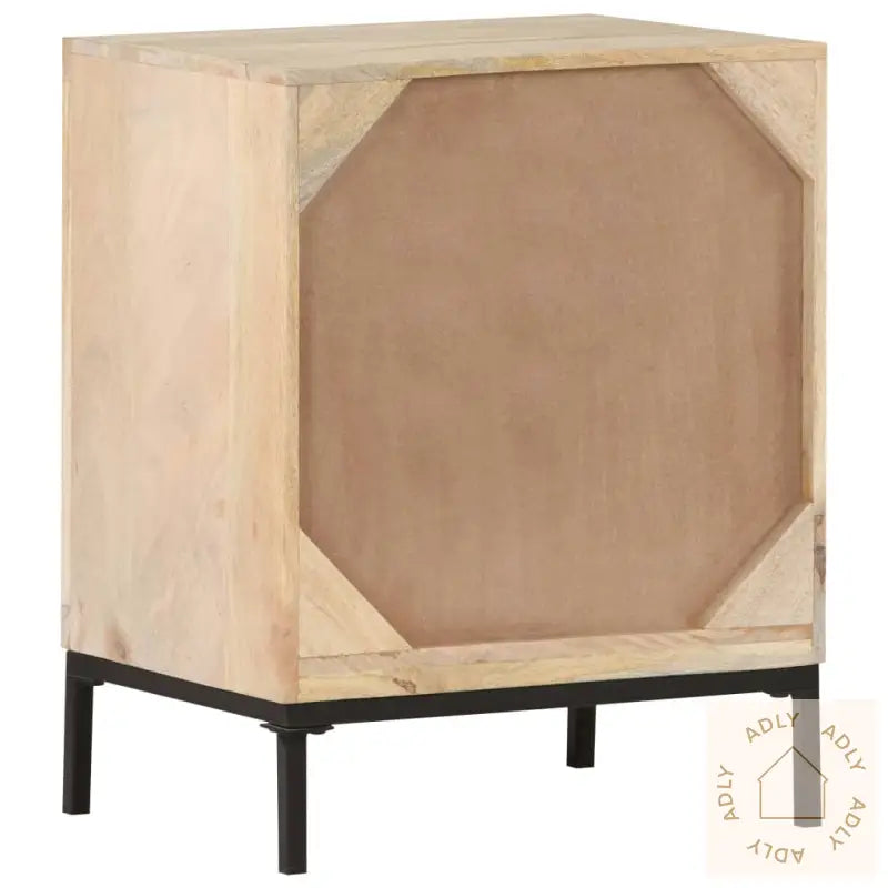 Nattbord 40X30X50 Cm Heltre Mango Og Naturlig Stokk
