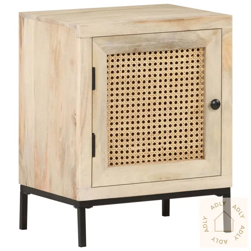 Nattbord 40X30X50 Cm Heltre Mango Og Naturlig Stokk