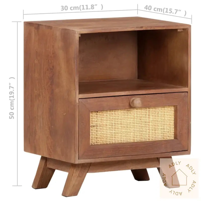 Nattbord 40X30X50 Cm Heltre Mango