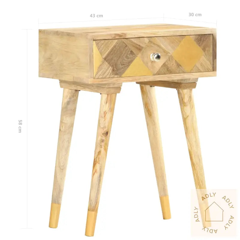 Nattbord 43X30X58 Cm Heltre Mango