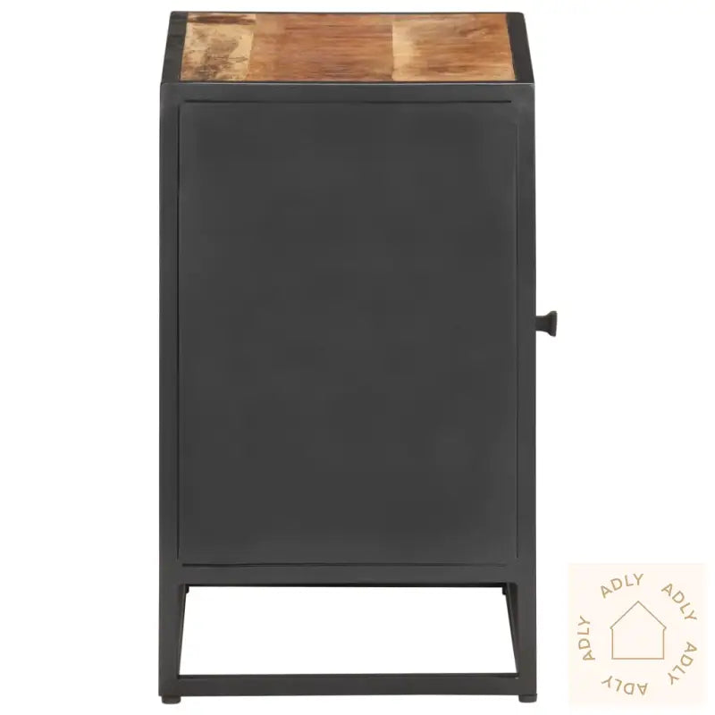 Nattbord 40X30X50 Cm Grovt Heltre Mango Og Naturlig Stokk