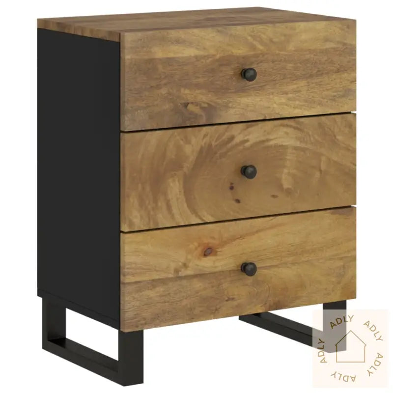 Nattbord 50X33X62 Cm Heltre Mango Og Konstruert Tre