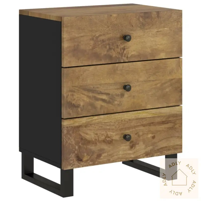 Nattbord 50X33X62 Cm Heltre Mango Og Konstruert Tre