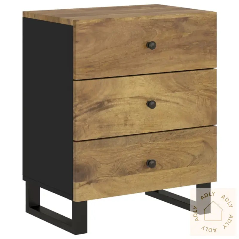 Nattbord 50X33X62 Cm Heltre Mango Og Konstruert Tre