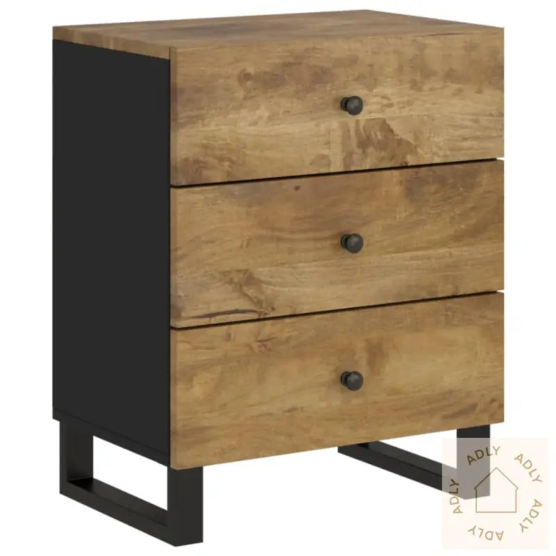 Nattbord 50X33X62 Cm Heltre Mango Og Konstruert Tre