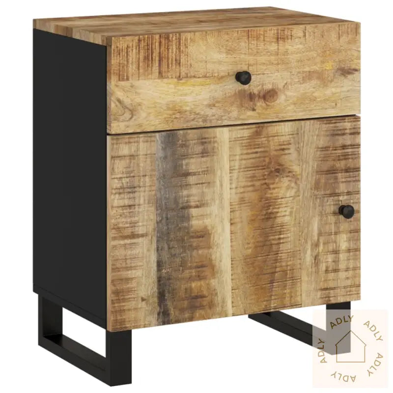 Nattbord 50X33X60 Cm Heltre Mango Og Konstruert Tre
