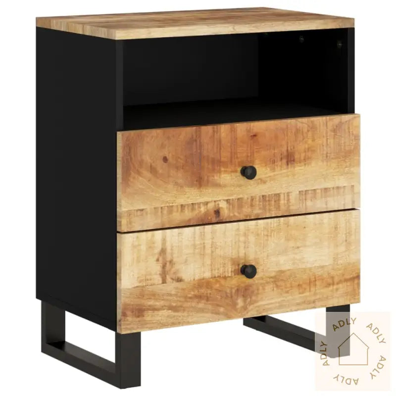 Nattbord 50X33X62 Cm Heltre Mango Og Konstruert Tre