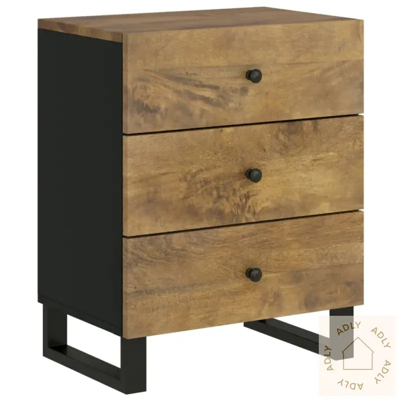 Nattbord 50X33X62 Cm Heltre Mango Og Konstruert Tre