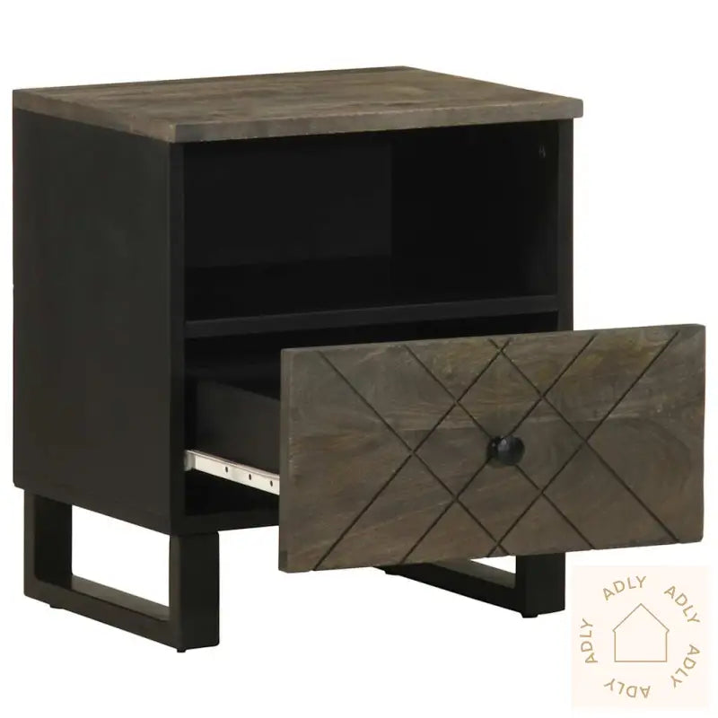 Nattbord Svart 40X33X46 Cm Heltre Mango
