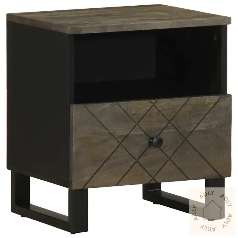 Nattbord Svart 40X33X46 Cm Heltre Mango