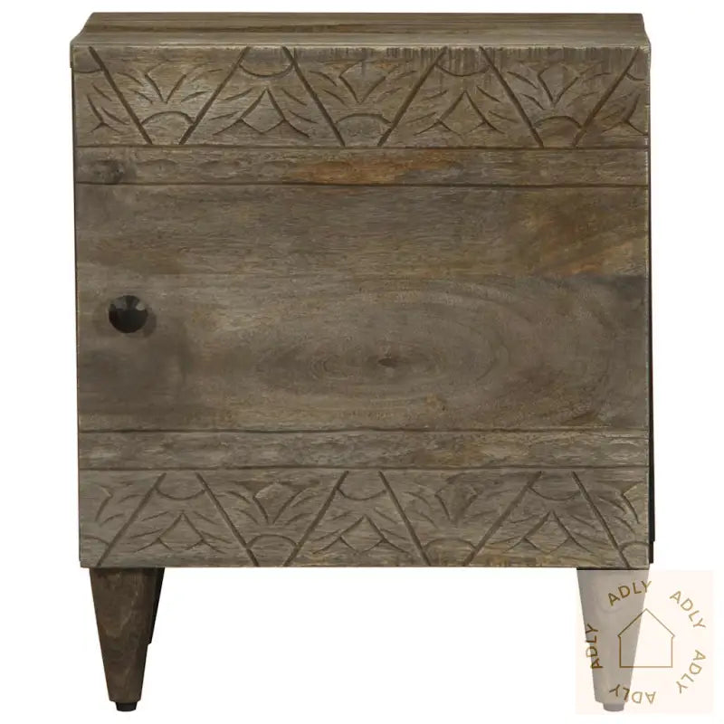 Nattbord 2 Stk Lysegrå 40X33X46 Cm Heltre Mango