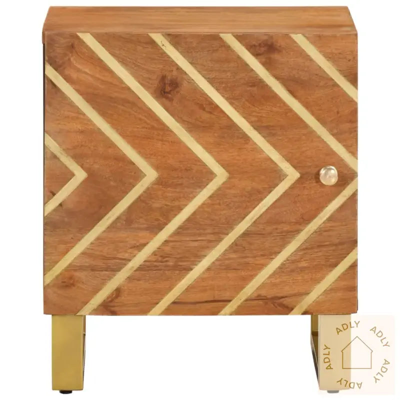 Nattbord Brun Og Svart Heltre Mango