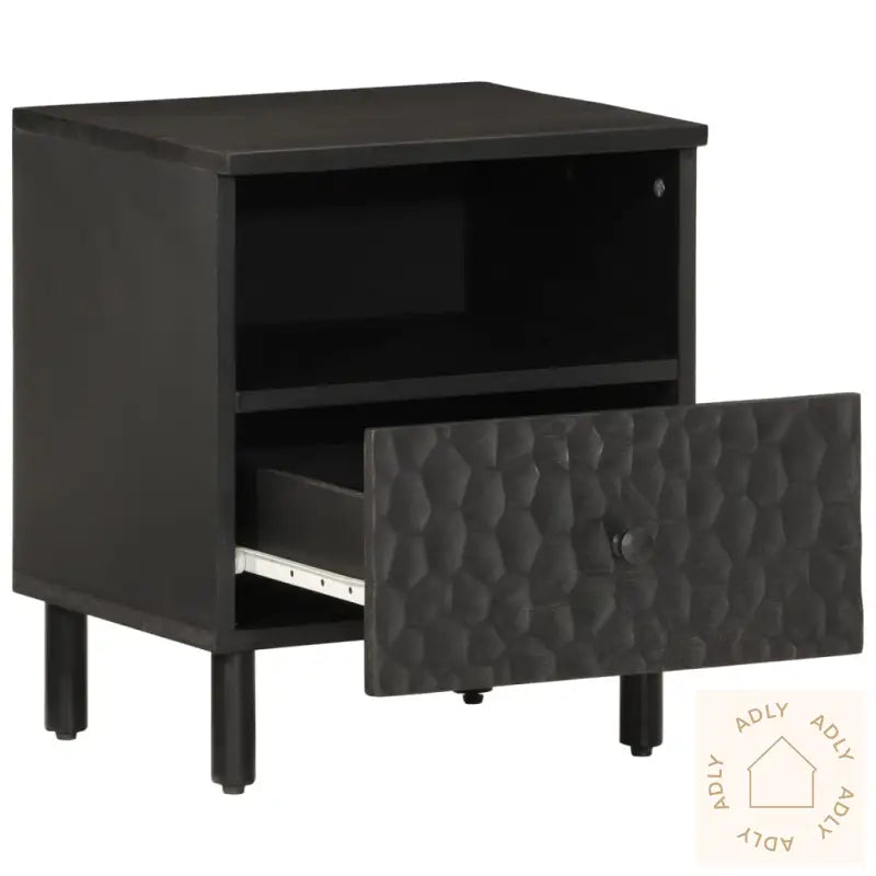 Nattbord 2 Stk Svart 40X33X46 Cm Heltre Mango