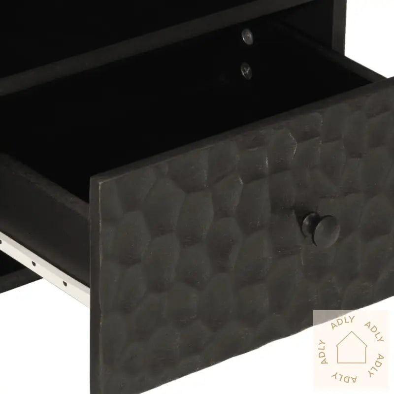 Nattbord 2 Stk Svart 40X33X46 Cm Heltre Mango