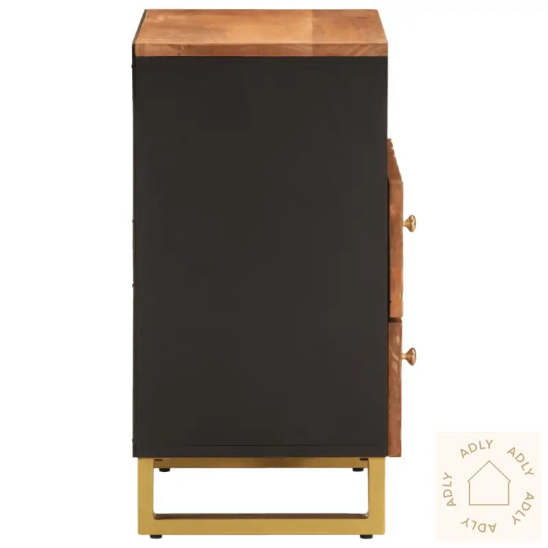 Nattbord Brun Og Svart 50X33X60 Cm Heltre Mango