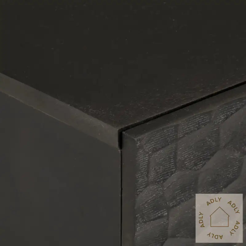 Nattbord Svart 50X33X60 Cm Heltre Mango