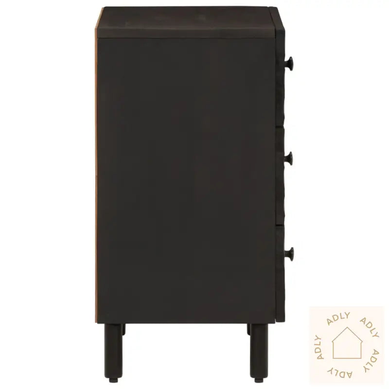Nattbord Svart 50X33X60 Cm Heltre Mango