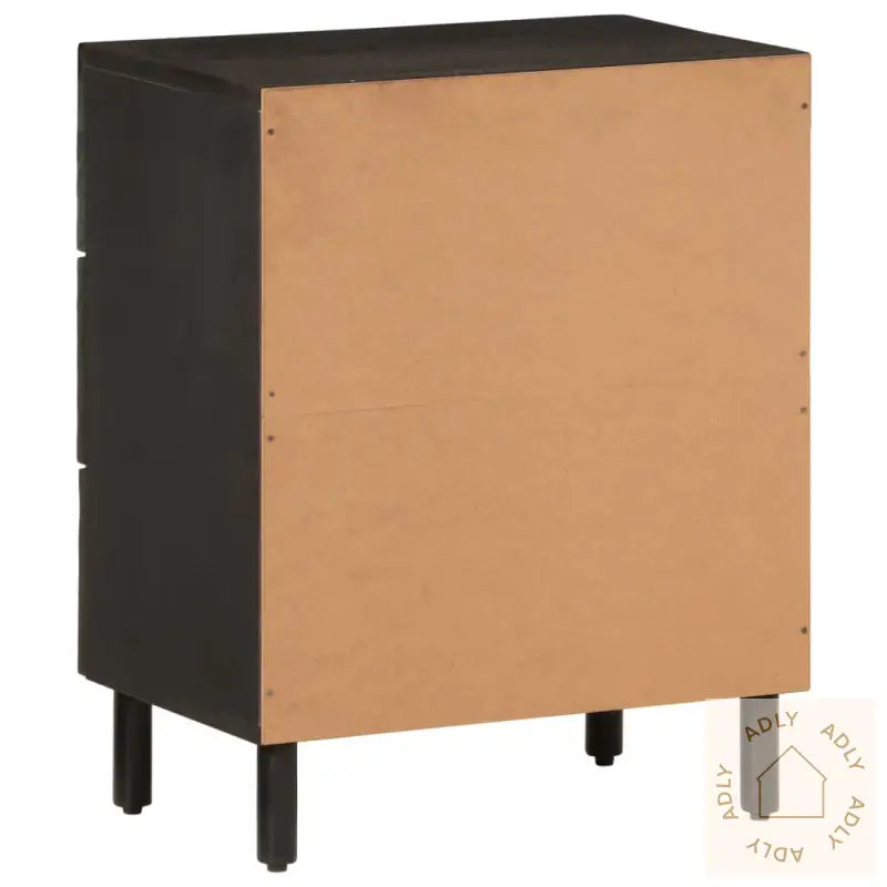 Nattbord Svart 50X33X60 Cm Heltre Mango