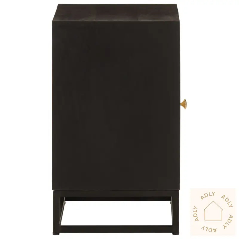 Nattbord Svart 40X30X50 Cm Heltre Mango Og Jern