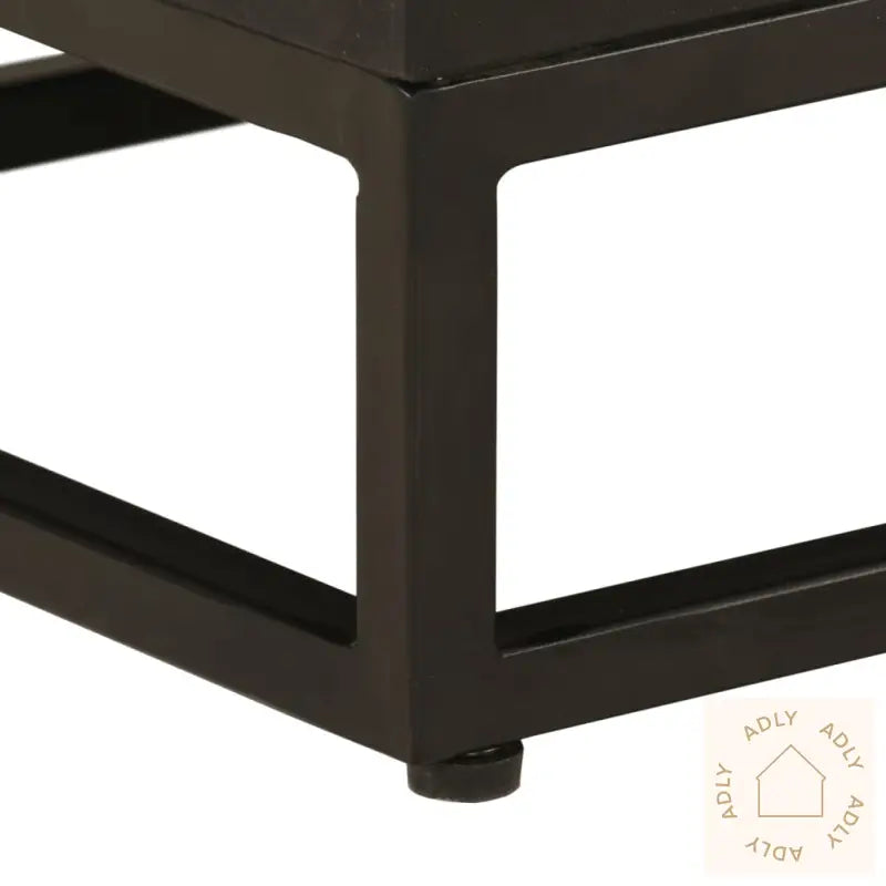 Nattbord Svart 40X30X50 Cm Heltre Mango Og Jern