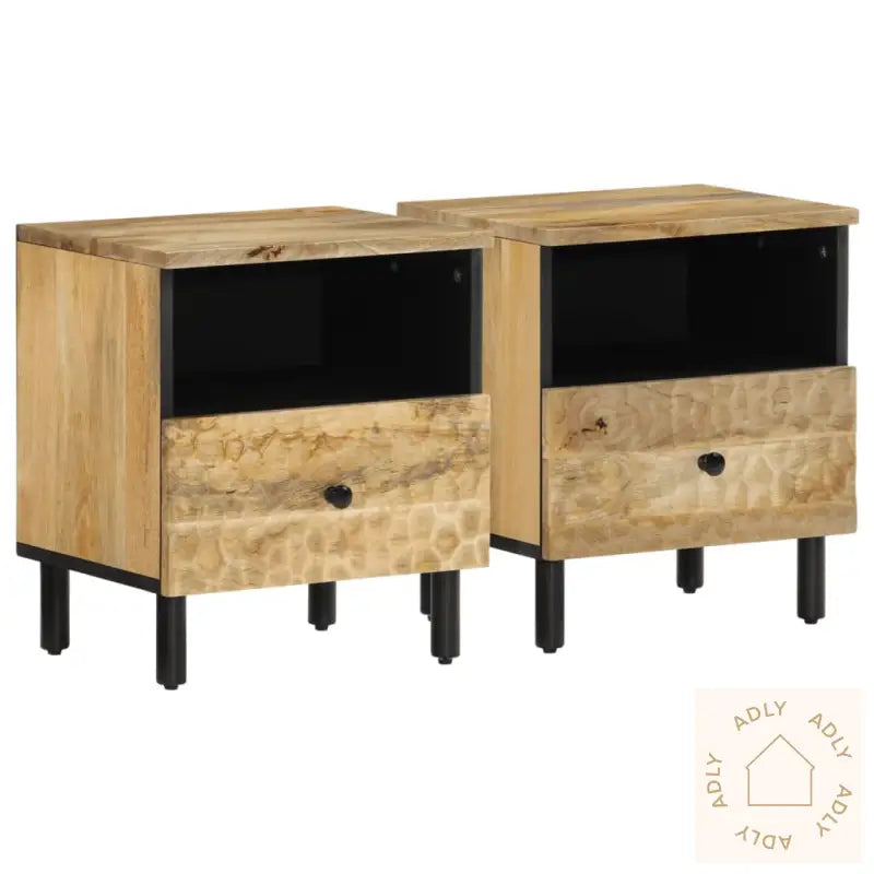 Nattbord 2 Stk 40X33X46 Cm Heltre Mango