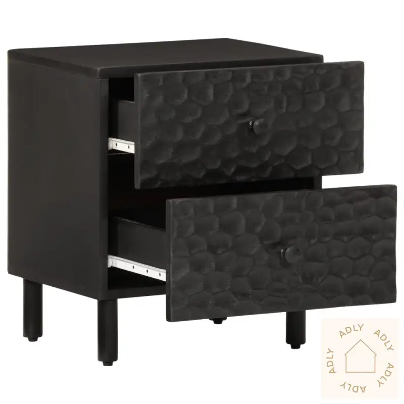 Nattbord Svart 40X33X46 Cm Heltre Mango