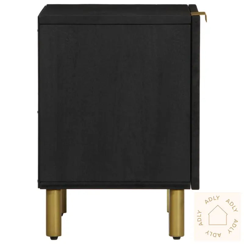 Nattbord Svart 40X33X46 Cm Heltre Mango