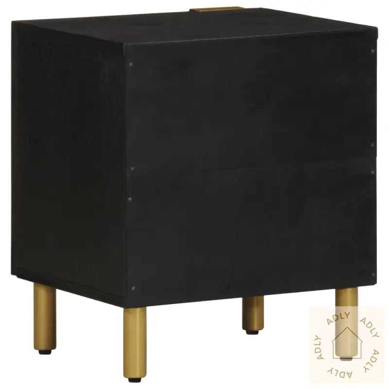 Nattbord Svart 40X33X46 Cm Heltre Mango