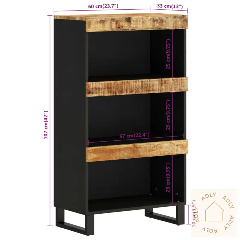 Sideskap 60X33X107 Cm Heltre Mango