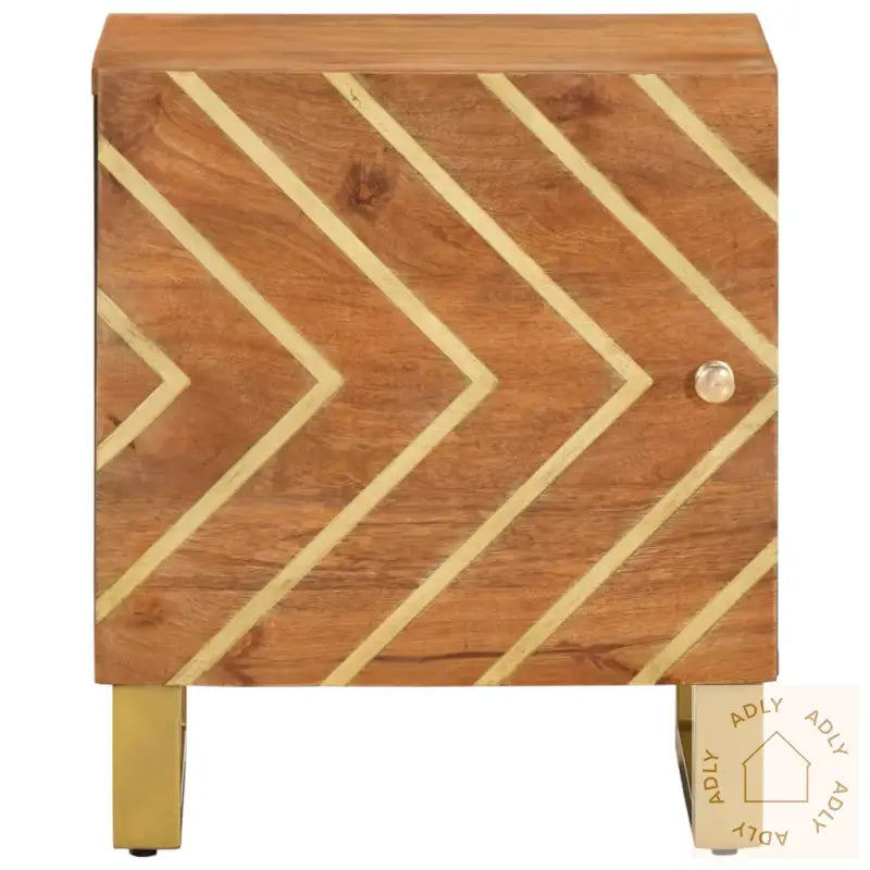 Nattbord 2 Stk Brun Og Svart Heltre Mango