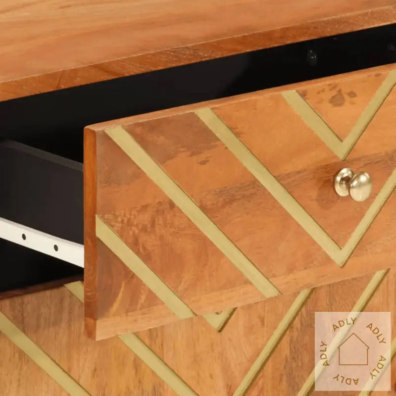 Nattbord Brun Og Svart 50X33X60 Cm Heltre Mango