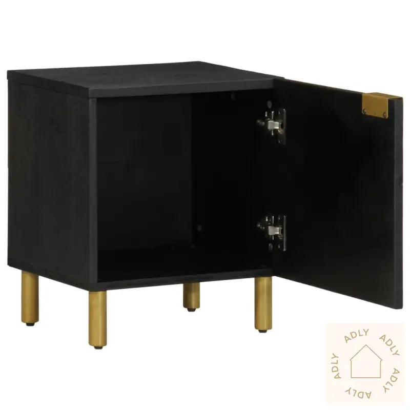 Nattbord Svart 40X33X46 Cm Heltre Mango