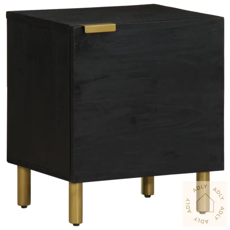 Nattbord Svart 40X33X46 Cm Heltre Mango